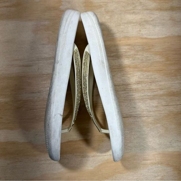 Fitflop Gold Sparky Flip Flops Women’s Size 8 - Picture 3 of 7